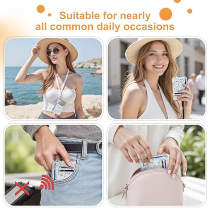SEAVILIA Small Credit Card Holder for Women, Slim RFID Blocking Wallet - color: Floral