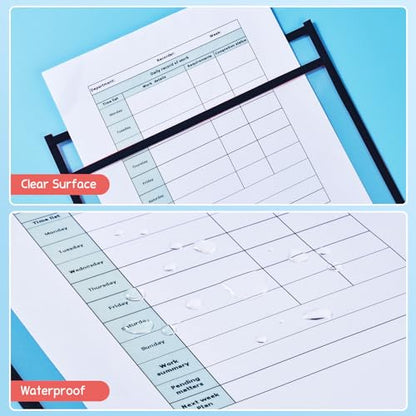 GAMENOTE 60 Pack Dry Erase Pockets, 10x14 Reusable Sleeves, Black - color: Black, size: 60 Pack