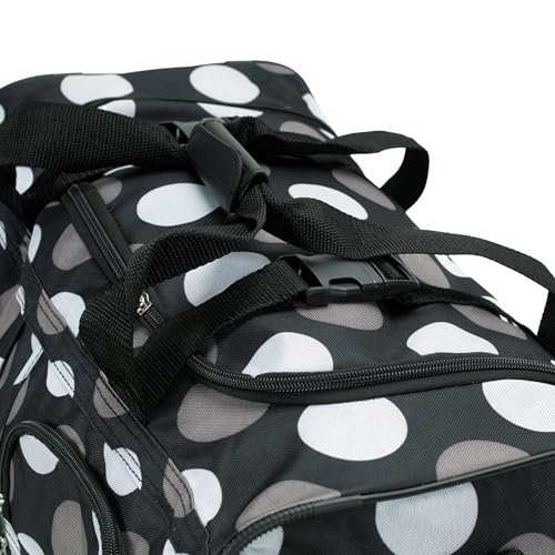 Rockland Rolling Duffel Bag, Black, 22" - color: 새로운 블랙 도트, size: 22-Inch