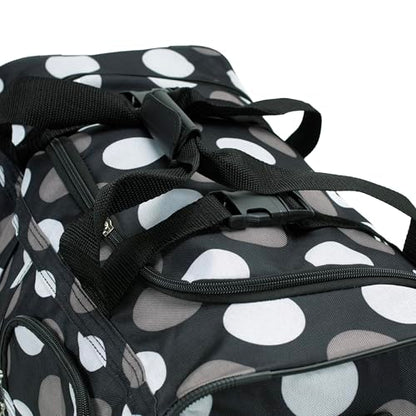 Rockland Rolling Duffel Bag, Black, 22" - color: 새로운 블랙 도트, size: 22-Inch