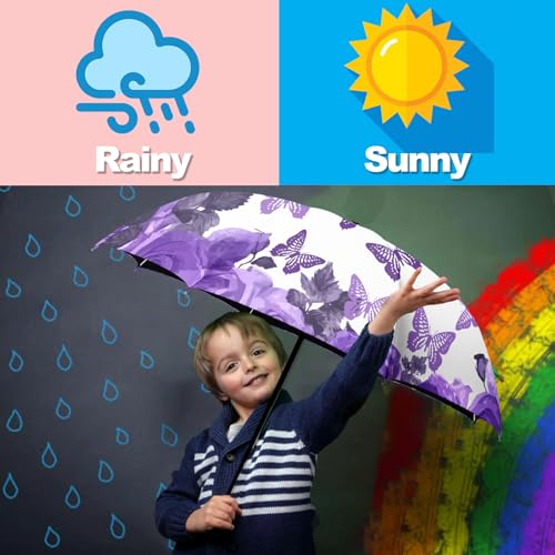 Small Travel Folding Umbrella for Girl - color: TN