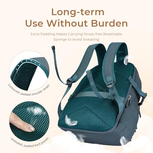 CLUCI Quilted Backpack with RFID, Large Travel Backpack for Women - color: Blue
