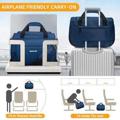 Underseat Carry On Luggage Bag, Lightweight Travel Tote Bag for Travel - color: Blue, size: 16IN