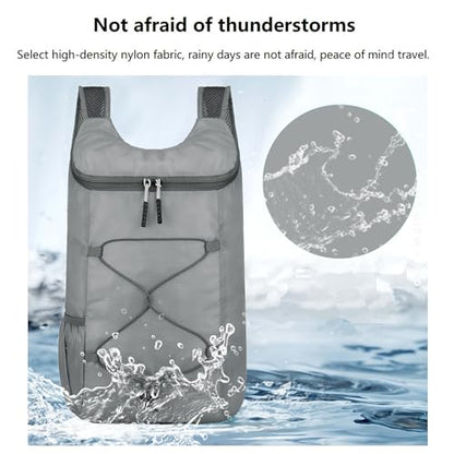 levayhill 16L Foldable Hiking Backpack,Small Packable Daypack, Gray - color: Gray