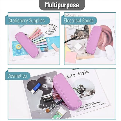 Mr. Pen- Silicone Pencil Case, Aesthetic Pencil Bag for Women, Makeup Pouch - color: Dusty Pink