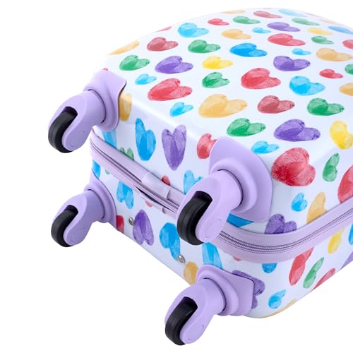 Travelers Club 5 Piece Kids' Luggage Set, Thumbprint Heart - color: Thumbprint Heart