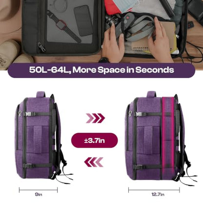 Laptop Backpack for men, Compatible with 18.4 inch Laptop, Purple - color: Purple, size: 3X-Large