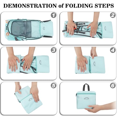 BAGPARKK 35L Ultra Lightweight Foldable Packable Hiking Backpack - color: Sky Blue（35l）