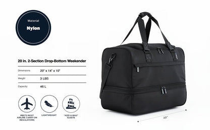 Scotch & Soda Amsterdam Travel Duffel Bag, Black, 20-Inch - color: Black, size: 20-Inch