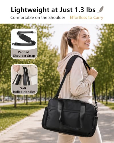 Expandable Travel Bag, Underseat Carry-On Weekender, Black - color: Black
