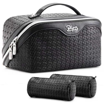 BOYATU Travel Makeup Bag Cosmetic Bags for Women: 3 Pcs Set Make up Bag - color: L15 Black