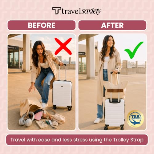 Trolley Strap, TSA Approved, Travel Accessory, Dark Brown