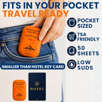 Travel Laundry Detergent Sheets Kit – 2-Size Travel Detergent Sheets + Lightweight Clothesline, Universal Sink Stopper & Foldable Laundry Bag Great for Hotels, Cruises, Camping & Trips - style: 7-Pack Laundry Kit