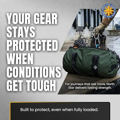 131L Expedition Heavy Duty Duffle Bag, Weatherproof Ripstop Travel Gear Bag - color: Steel Grey, size: 16" x 40" (131 Liters)