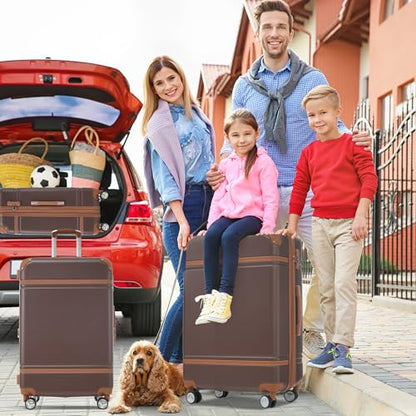 Carry on Luggage with Wheels 4 Piece Hardshell Suitcase Set Spinner,A7 - color: A7