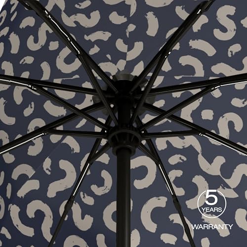 Knirps A.200 Medium Duomatic Windproof Umbrella for Adults – Automatic Open Close 38.5" Canopy, Travel Case Included - color: Cone Navy