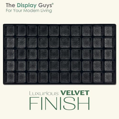 The Display Guys 2-Pack 50-Compartment Jewelry Tray Insert, Black - color: Black, size: Compartments - 50