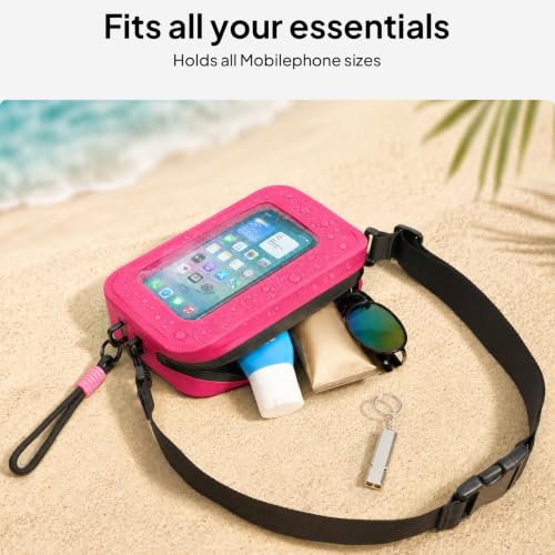 Waterproof Fanny Pack for Women & Men, Waterproof Belt Bag for Swimming - color: Pink