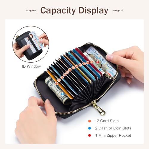 imeetu Rfid Credit Card Holder, Businese Card Case, Wallet for Women Men - color: Pro - Black