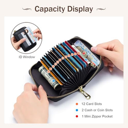 imeetu Rfid Credit Card Holder, Businese Card Case, Wallet for Women Men - color: Pro - Black