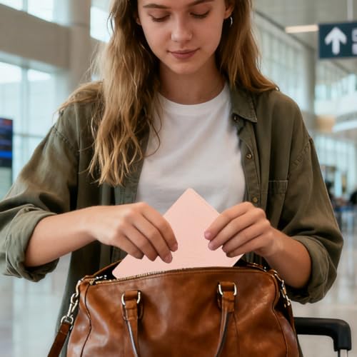 Passport Holder Cover, ACdream Protective Premium Leather RFID Blocking Wallet Travel Case for Passport/Credit Card/Air Ticket, - color: Pink*