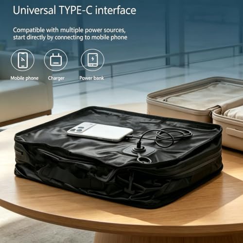 Travel Vacuum Packing Cubes Space Saver with Built-in Pump (Pink, 25L) - color: Pink, size: 25L