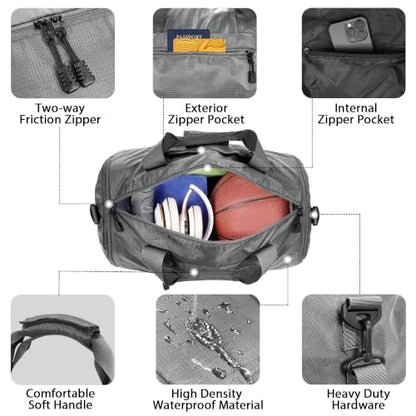 Wildroad Gym Bags for Men & Expandable Canvas Duffle Bag - 50l Travel Kit - color: Grey 02, size: Large-50L Duffle Bag