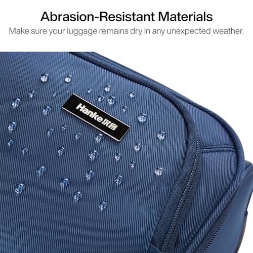 Hanke 2 Piece Softside Expandable Luggage Sets with Spinner Wheels - color: Blue, size: 2 Pc Set(20/28)