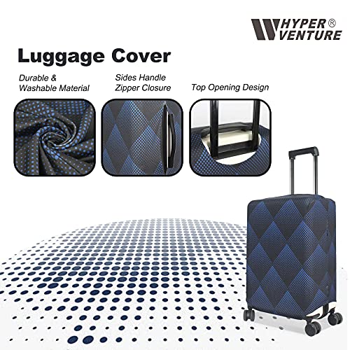 HYPER VENTURE Travel Luggage Cover Suitcase Protector Fits 18-22 Inch, S - color: Blue Cube, size: S