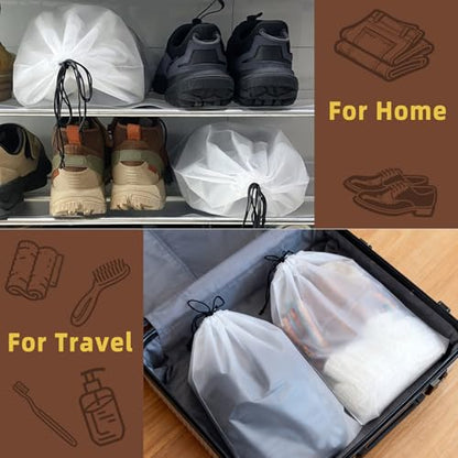 LazyMe Clear Shoe Bags for Travel, 11.8 x 15.7 Inch, 12 Pcs - color: Clear 12pcs