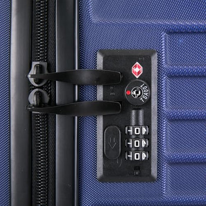 DUKAP TOUR 24-Inch Medium Hardside Spinner Luggage TSA Lock Durable Blue - color: Blue, size: 24 Inch