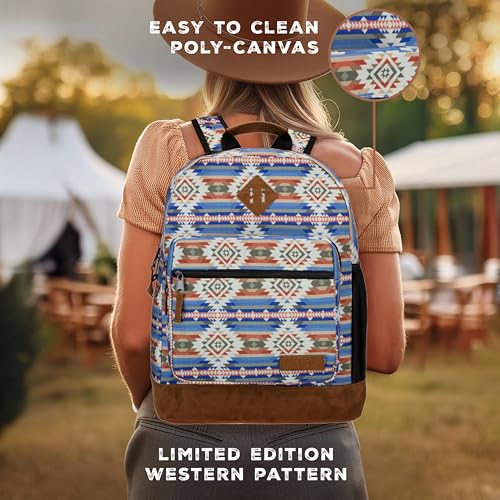 Wrangler Yellowstone Sturdy Backpack, Water-Resistant Casual Travel Daypack - color: Tan