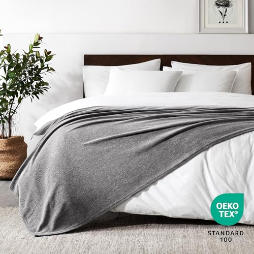 Bare Home Polar Fleece Blanket (King, Heather Light Grey) - color: 01 - Heathered Light Grey, size: King