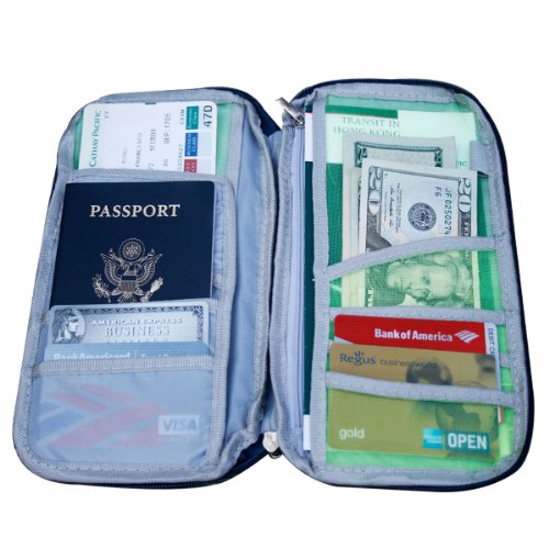 Wrapables® Passport and Travel Documents Holder, Pink - color: Pink