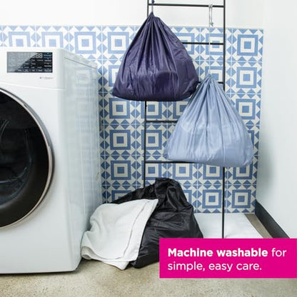 Miamica Travel Laundry Bag - Wash, Dry, Fold, Navy Multicolor