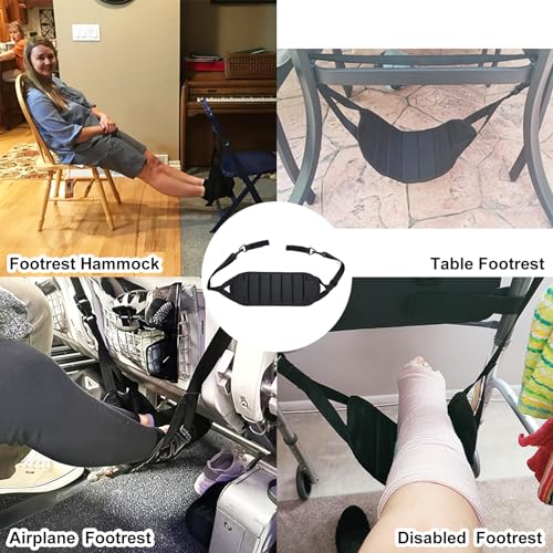 Footrest Hammock, Adjustable Hanging Foot Sling for Airplane Travel, Desk Foot Rest Essentials, Leg Rest Support Strap to Relax Your Feet - style: Office Desk Foot Hammock