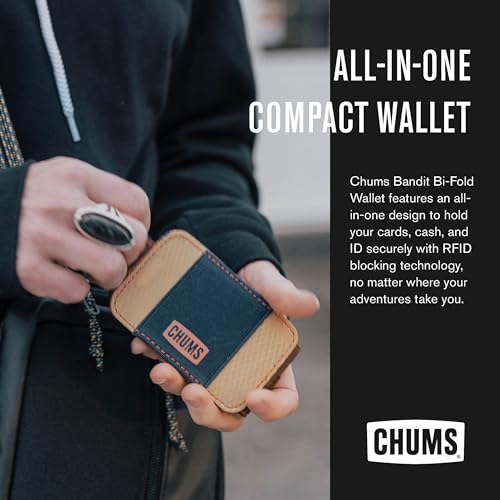 Chums Bandit Bi-Fold Wallet, Slim RFID Wallet (Blue Floral) - color: Blue Floral