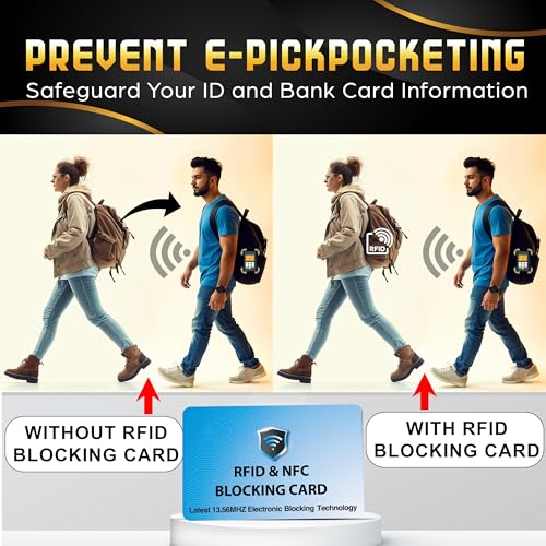 SaiTech IT 5 Pack RFID Blocking Card for Credit Debit ID Card, Sky Blue - color: Sky Blue