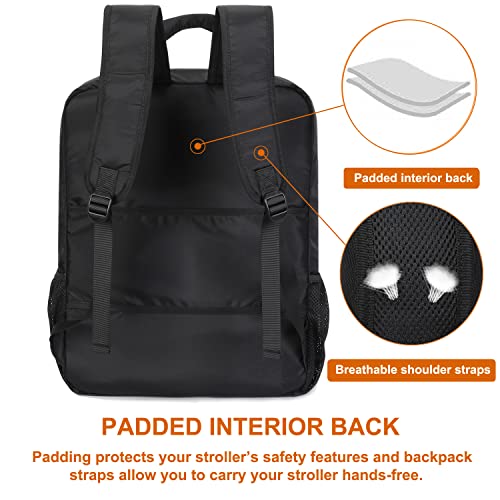Mactso Stroller Travel Bag Compatible with GB Pockit and GB Pockit Air Plus All Terrain, Lightweight Stroller Travel Backpack for Airplane (Black, M) - color: Black, size: Medium