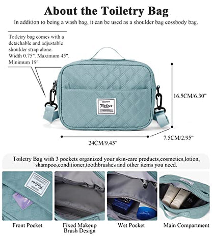 Travel Duffel Bag, Carry On Overnight Weekender Bags for Women | Travel Bag with Wet Pocket & Trolley Sleeve, For Spirit Airlines 18x14x8 Personal Item Bag - color: B2-Grid-Light Blue with Toiletry Bag, style: Travel Bag