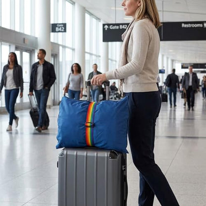 8 PCS Adjustable Luggage Connector Straps, Luggage Straps for Suitcases, Secure Stacking Multiple Bags, Hands-Free Travel Solution for Business and Vacation Trips, Compact Storage Design