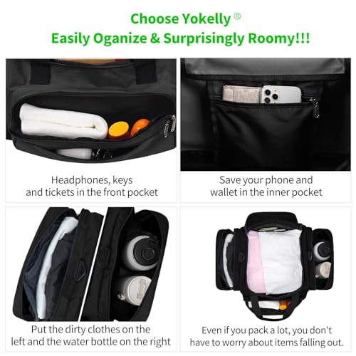 Sports Duffel Bag 26 Inch Travel Gym Duffle, Black - color: Black, size: 26 inch