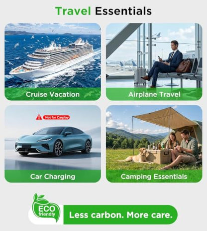 Travel Essentials Multi Charging Cable with 20W Charger Block - color: White, size: 1.2M/4FT