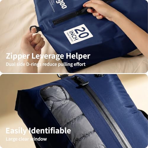Vacuum Seal Bags for Travel with Pump, Navy, 20+20+28 - color: Navy, size: Fits 26-28 in suitcase