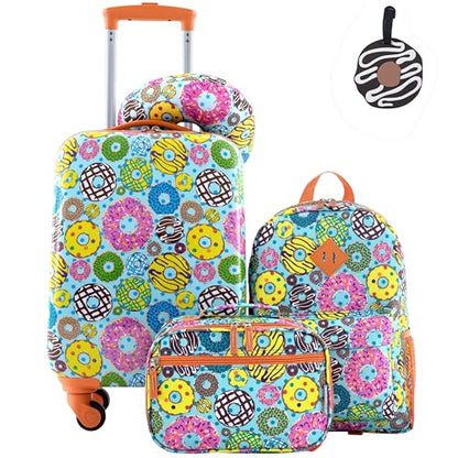 Travelers Club 5 Piece Kids' Luggage Set, Donut - color: Donut
