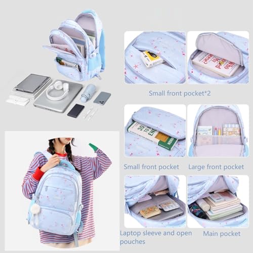 Star Print Green Rolling Backpack for Girls Kids Bag with Wheels - color: 2 Wheels 05 Green, style: 2 Wheels