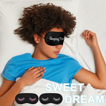 Eurzom 40 Pcs Funny Sleep Mask Bulk Soft Blackout Adjustable, Mixed Colors - color: Mixed Colors