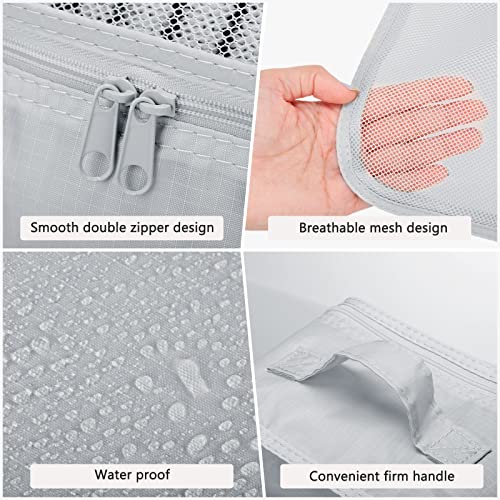 Reginary Travel Packing Cubes 10 Pcs with Shoe Bags - color: Gray