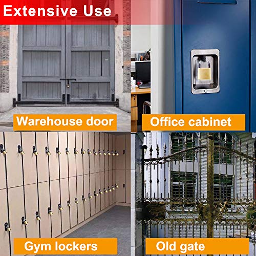 ABRAFOX Lock Solid Brass Keyed Different Padlock-12pack(24 Keys) - color: 12-pack