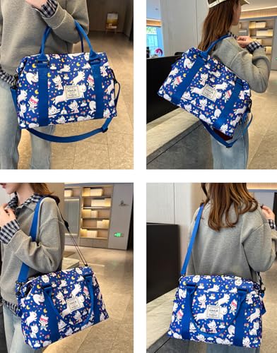 Travel Duffle Bag Weekender Overnight Gym Bag for Women, Rainbow Cats - color: Rainbow Cats